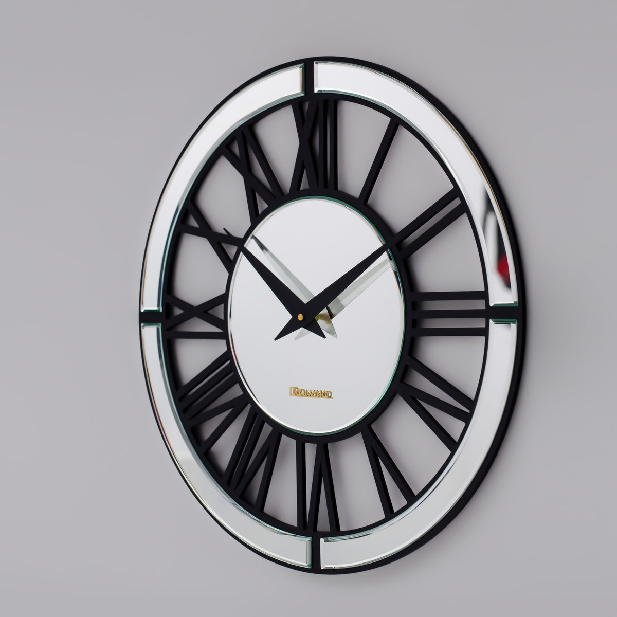 Classic Handmade Fused Mirror Wall Clock 40cm