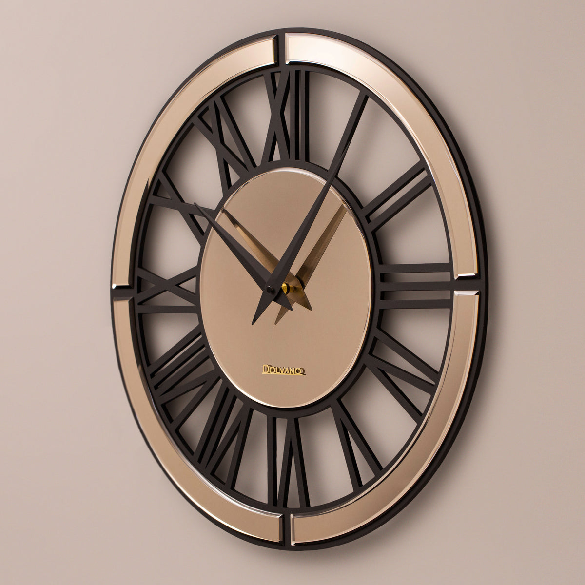 Classic Handmade Fused Mirror Wall Clock 40cm