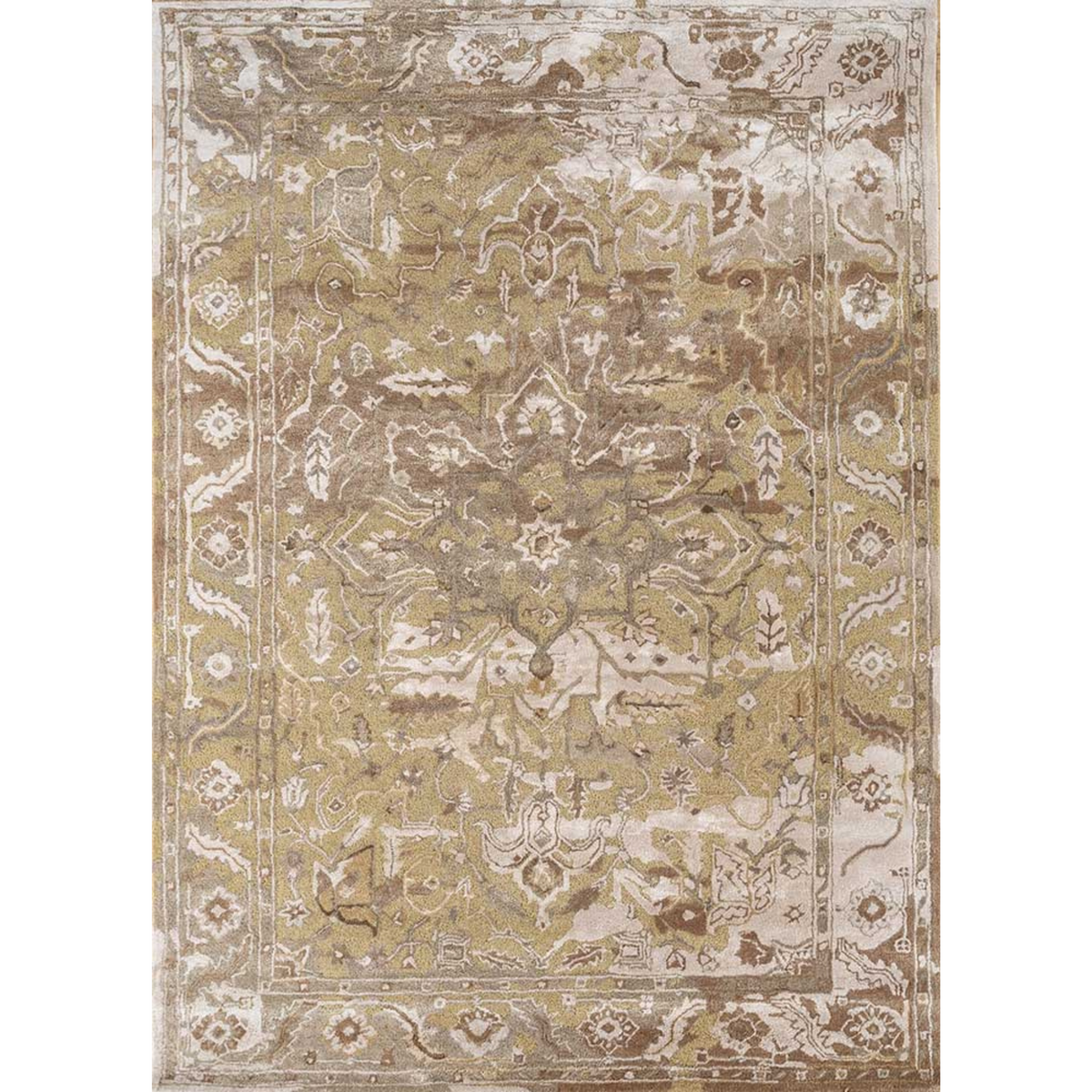 Mythos Antique White/Clay Hand Tufted Rug