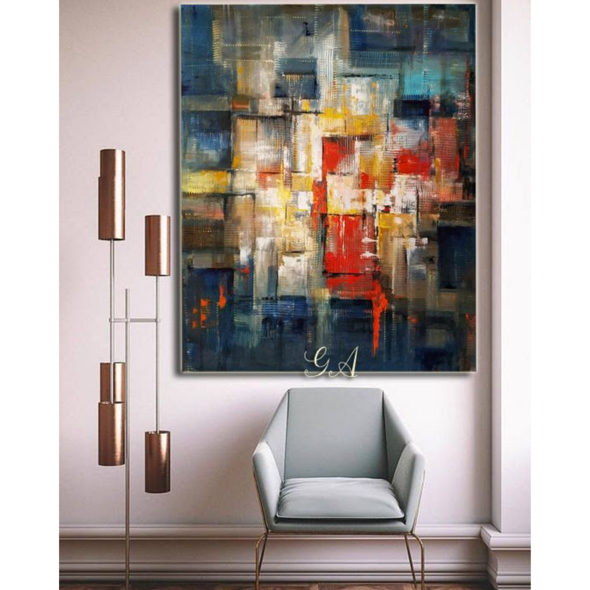 City Vibes Abstract Handmade Art