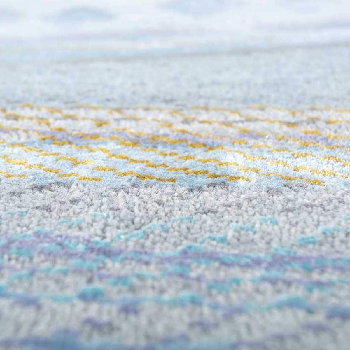 Manchaha Baby Blue/Powder Blue Hand Knotted Rug