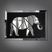 Handmade Mirror Silver Elephant Wall Décor