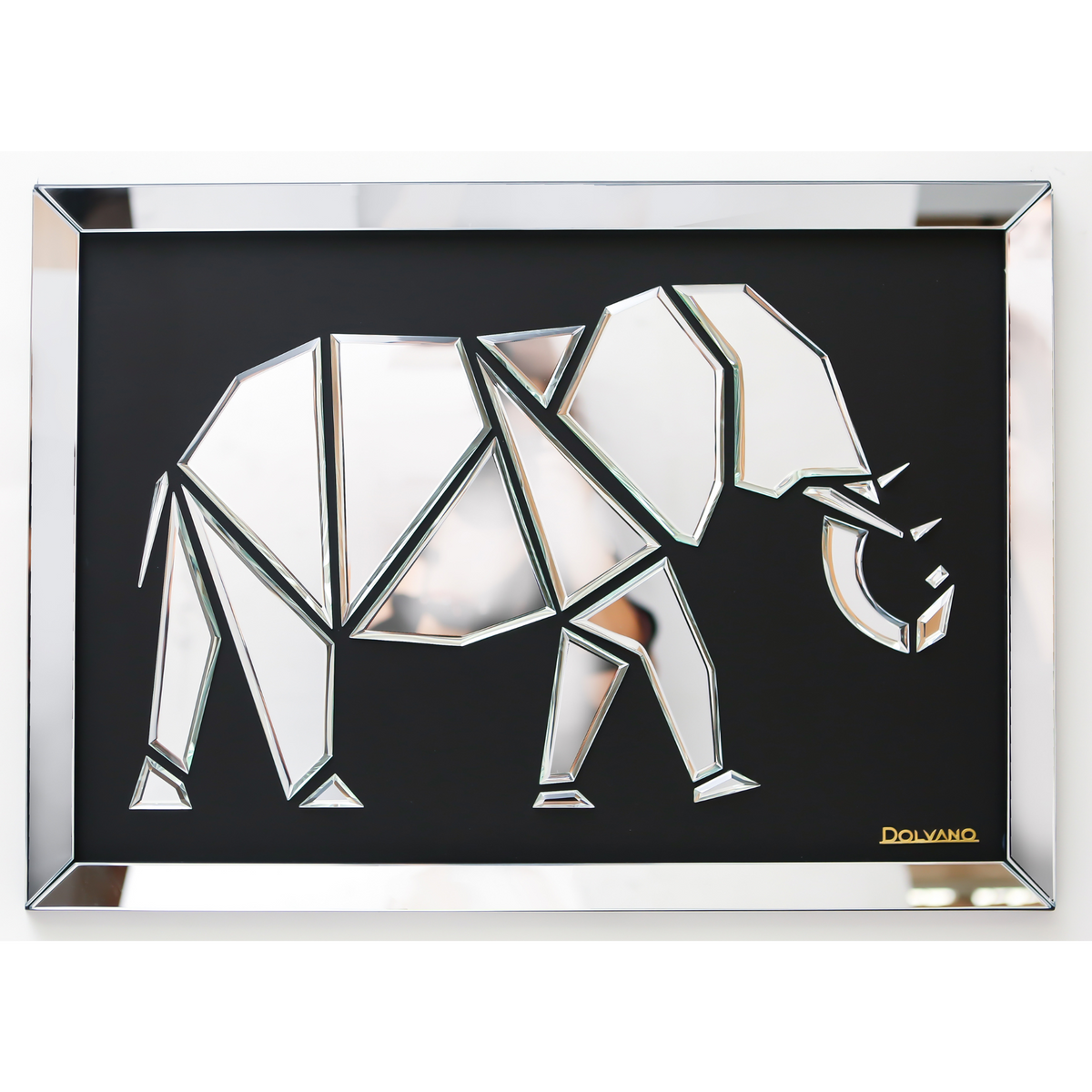 Handmade Mirror Silver Elephant Wall Décor