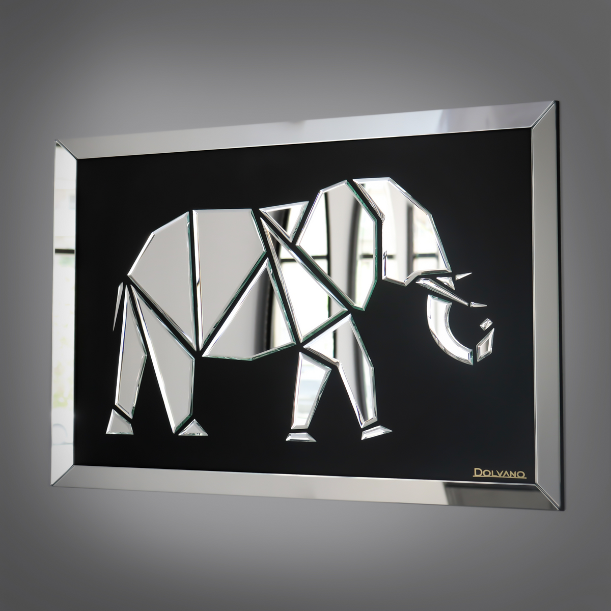 Handmade Mirror Silver Elephant Wall Décor