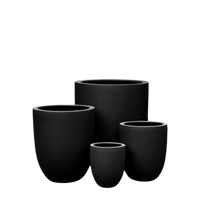 Humpty Planter Pot Black