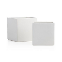 Coral Square Planter Pot White