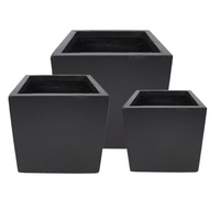 Coral Square Planter Pot Black