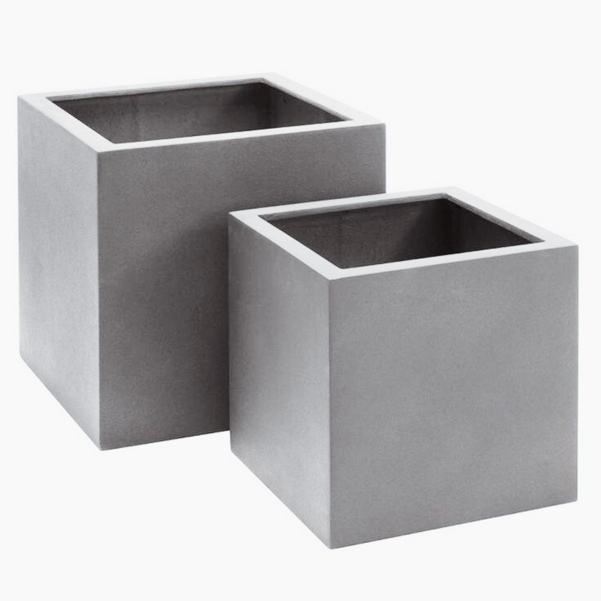 Coral Grey Cube Planter Pot