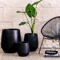 Swan Planter Pot Black