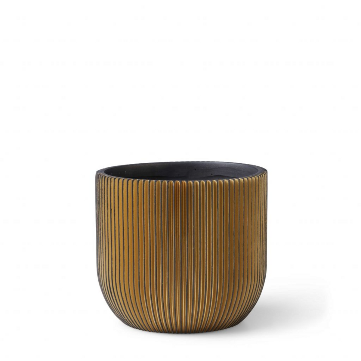 Luxe Planter Ball Groove Gold