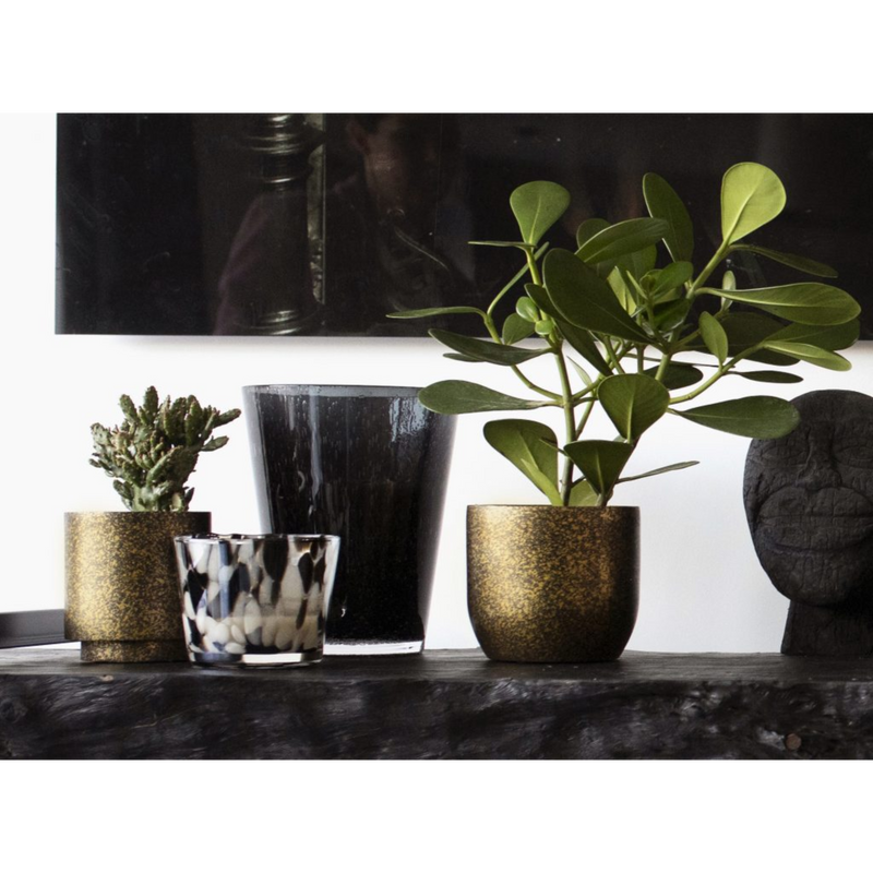 Luxe Planter Pot Bol Terrazo Gold