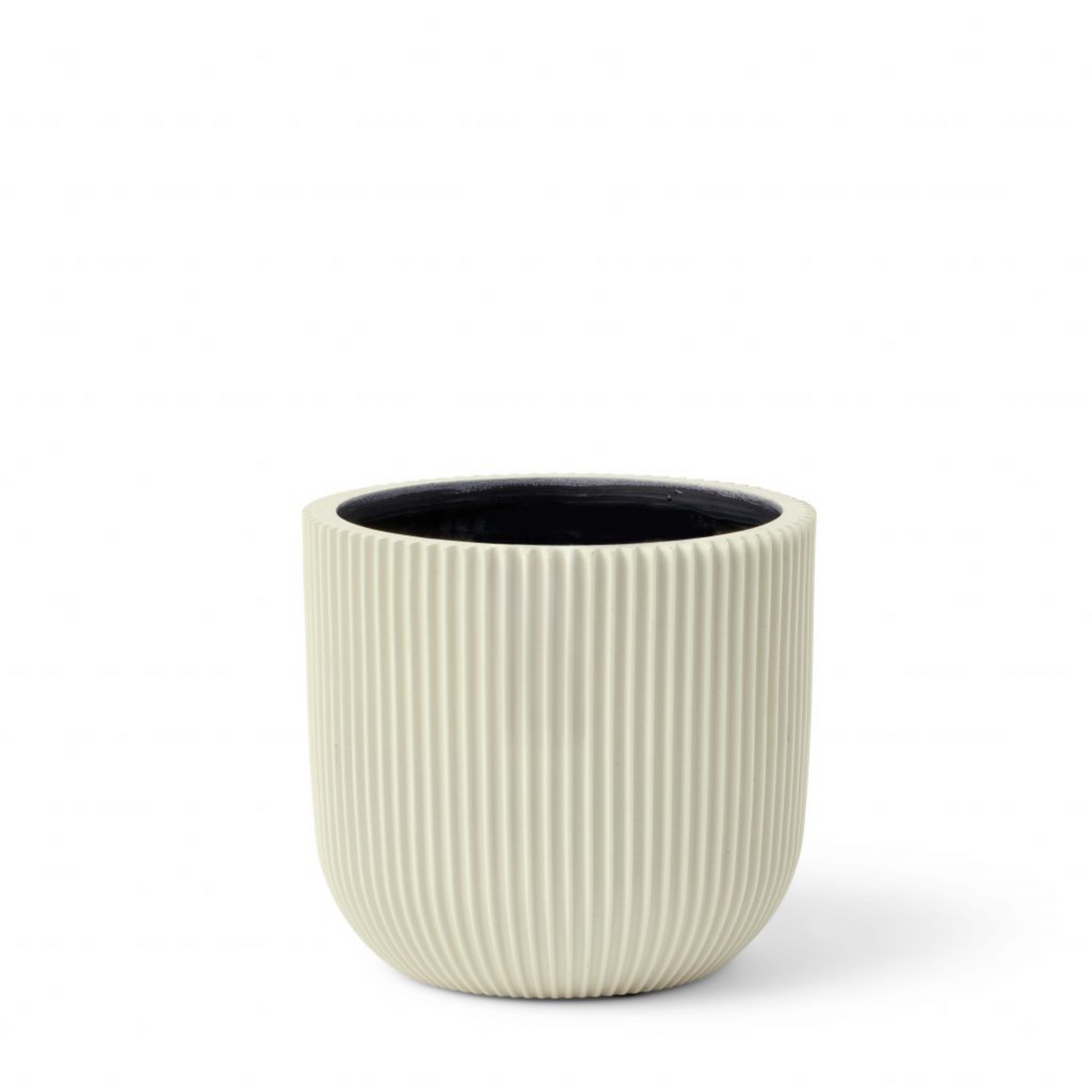 Luxe Planter Ball Groove Ivory