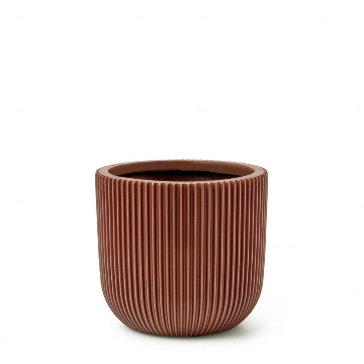 Luxe Planter Ball Groove Merlot