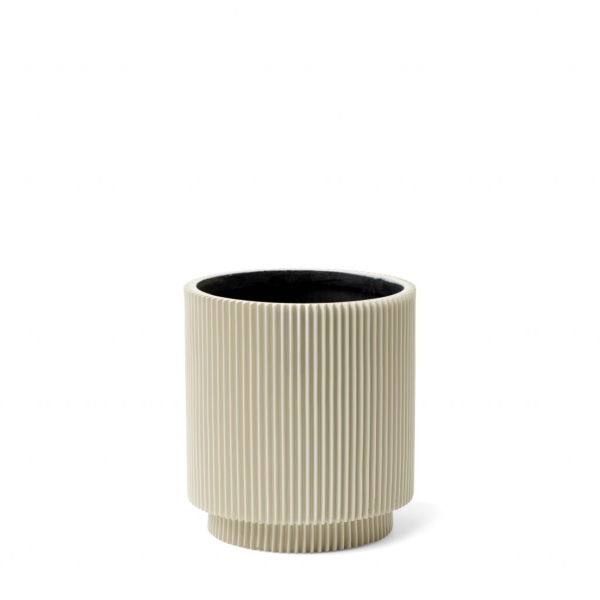 Luxe Planter Vase Cylinder Groove Ivory