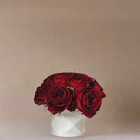 Lush Red Roses Faux Floral Arrangement