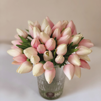 Pink Baby Tulips Faux Floral Arrangement