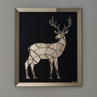 Handmade Mirrored Reindeer Wall Décor