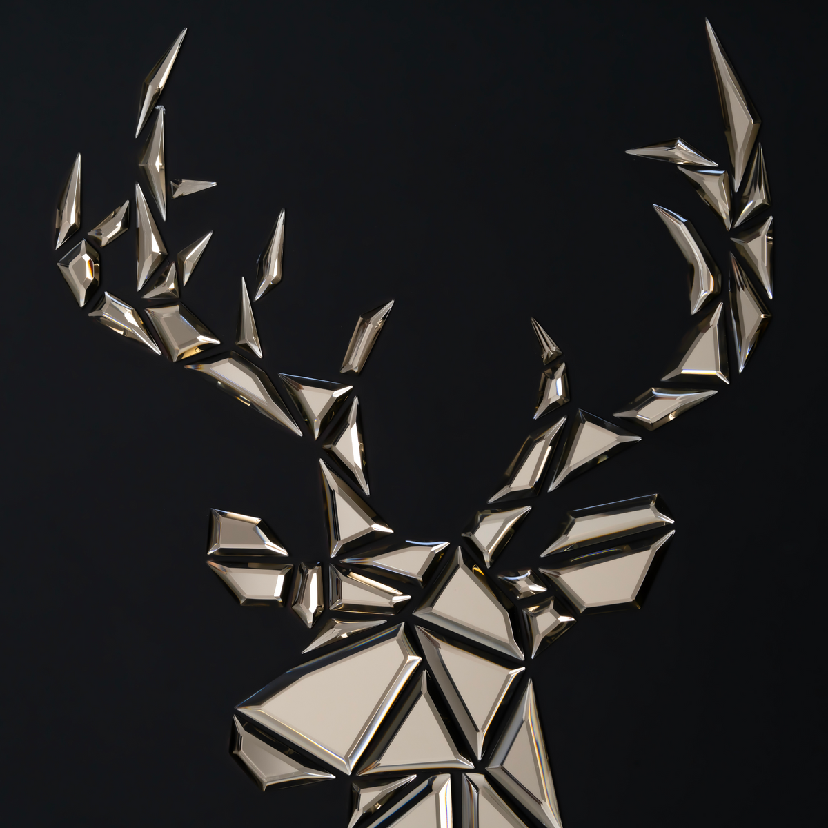 Handmade Mirrored Reindeer Wall Décor