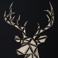 Handmade Mirrored Reindeer Wall Décor