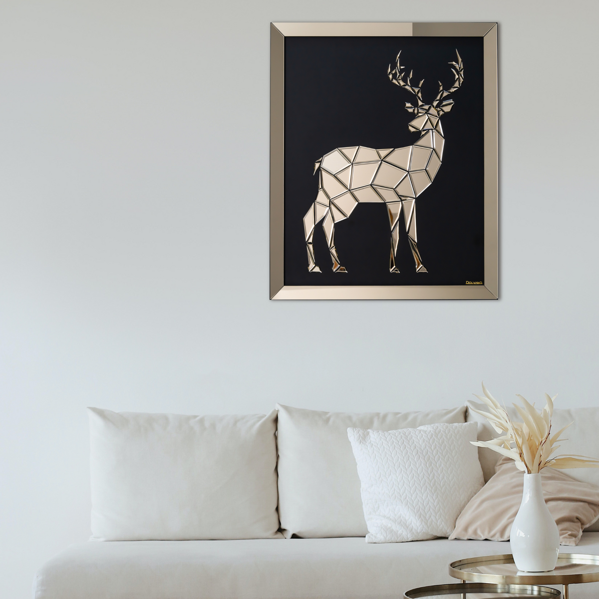 Handmade Mirrored Reindeer Wall Décor