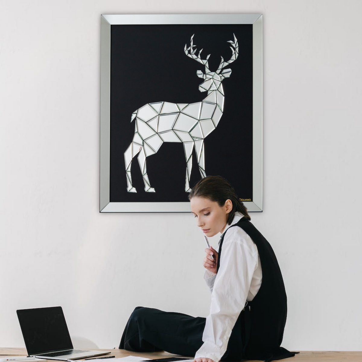 Handmade Mirrored Reindeer Wall Décor