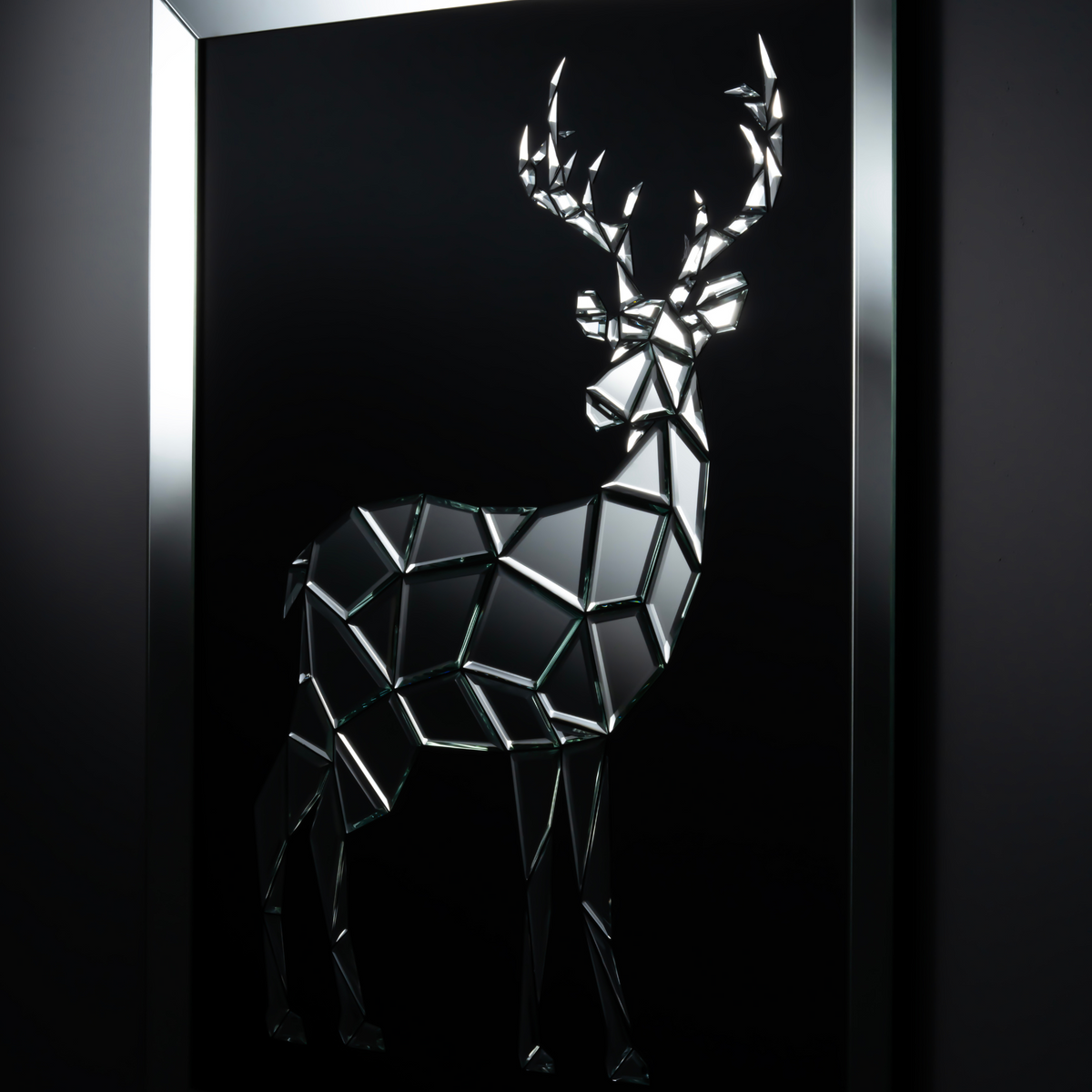 Handmade Mirrored Reindeer Wall Décor