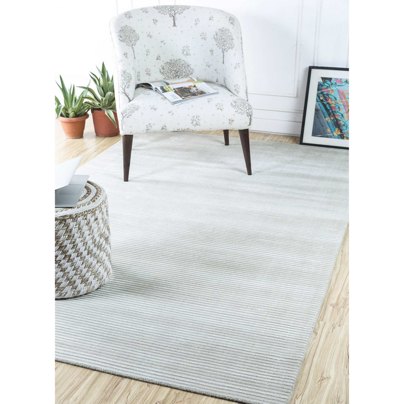 Basis White Handloom Rug