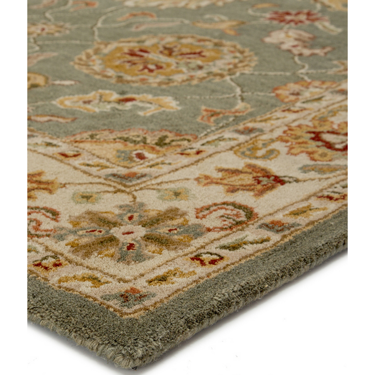 Kasbah Sea Green/Light Gold Hand Tufted Rug