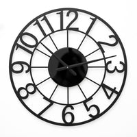 Basic Charisma Handmade Mirror Wall Clock 75cm Black