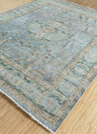 Someplace In Time Seaside/Smoke Blue Hand Knotted Rug