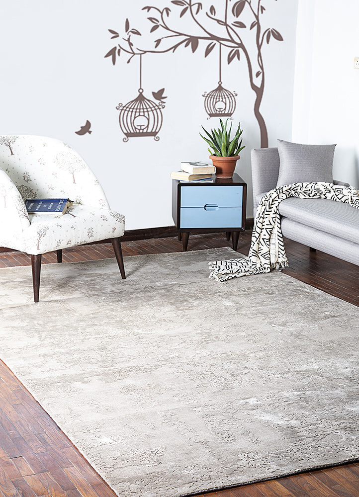 Project Error by Kavi Pebble Hand Knotted Rug