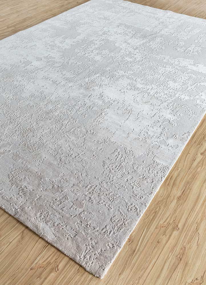 Project Error by Kavi White Hand Knotted Rug