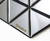 Polygonal Handmade Mirror Wall Clock