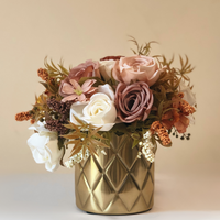 Autumn Roses Faux Floral Arrangement