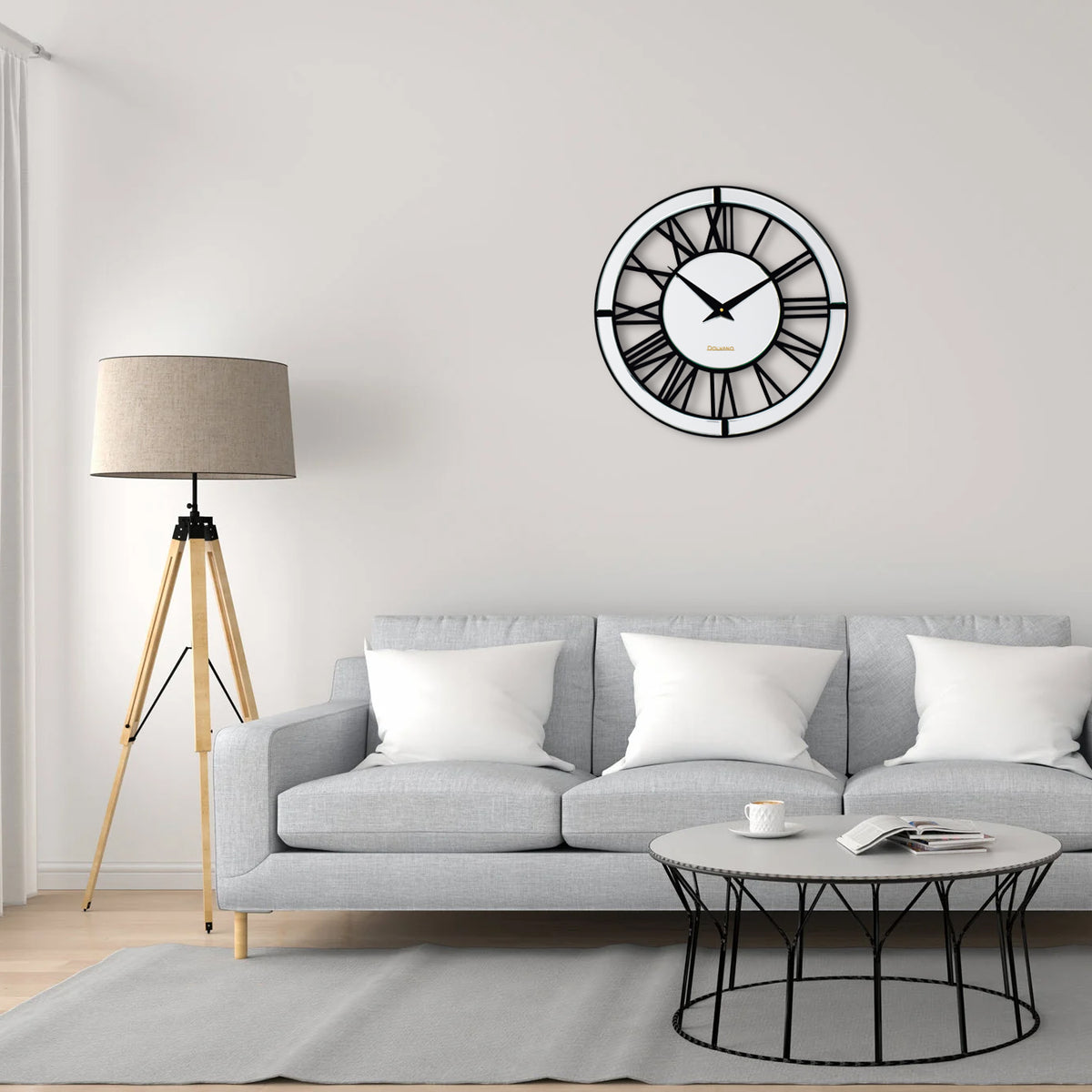 Classic Handmade Fused Mirror Wall Clock 40cm